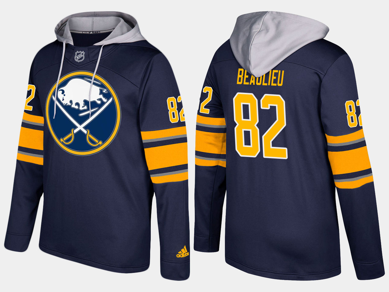 NHL Men Buffalo sabres #82 nathan beaulieu blue hoodie